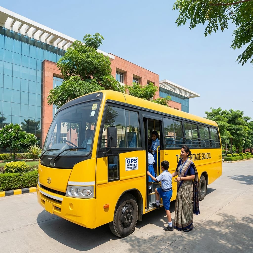 School Bus with GPS Tracking